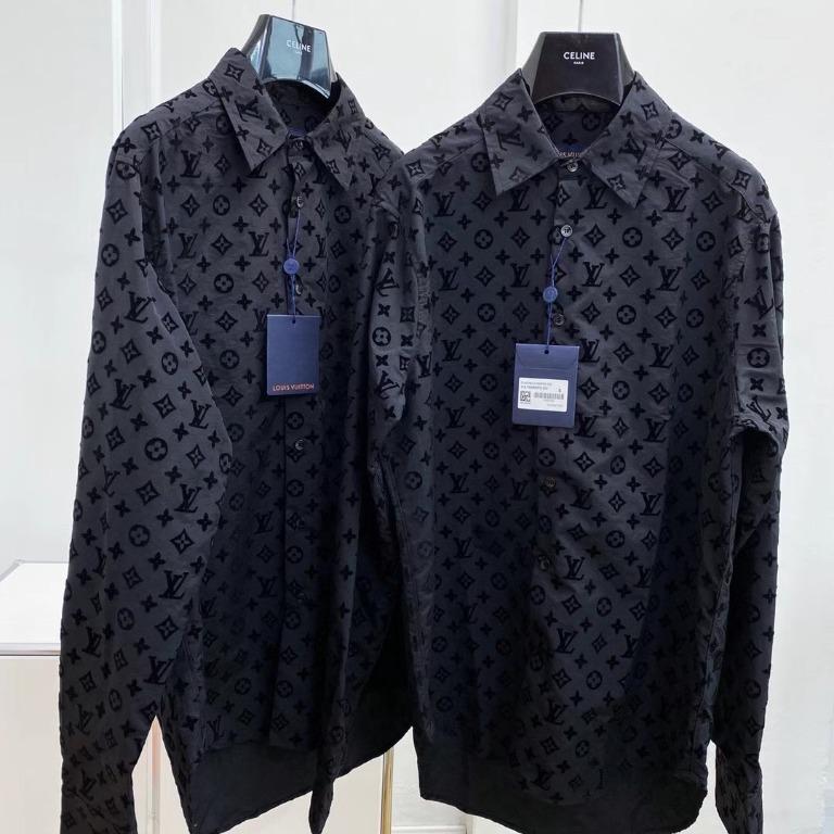QC] Louis Vuitton Flocked Monogram Classic Shirt : r/FashionReps