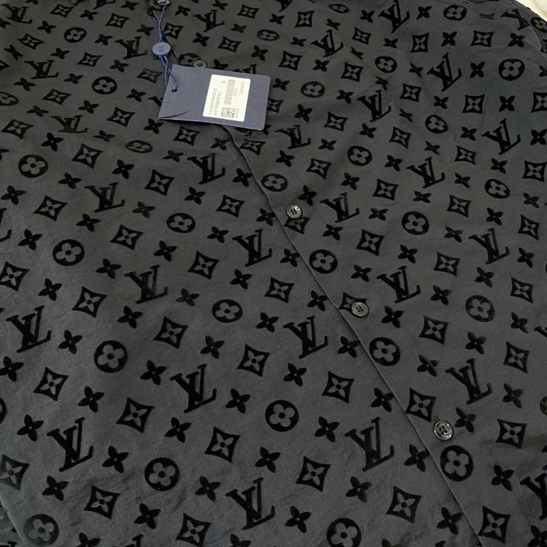 Louis Vuitton Flocked Monogram Classic Shirt black sz M