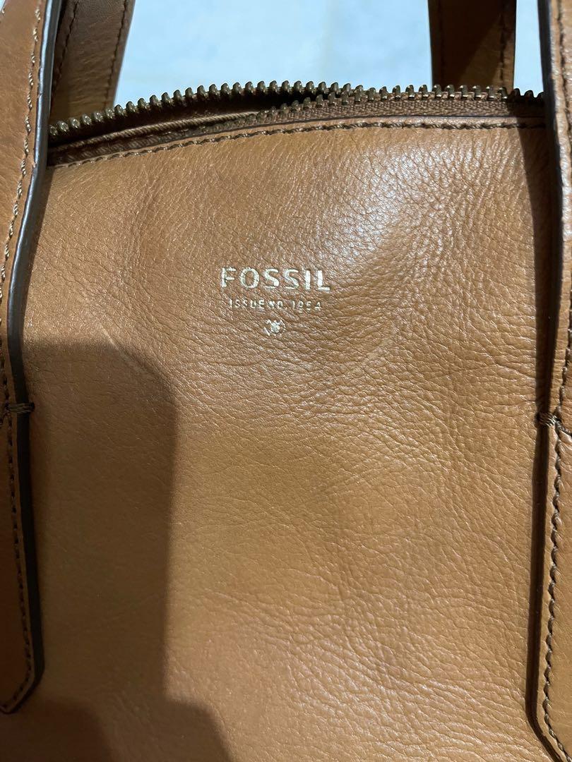 Fossil Sydney Satchel (Camel brown), Women's Fashion, Bags & Wallets