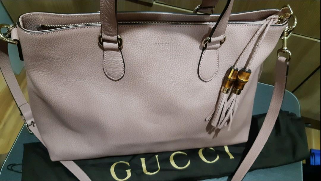 Gucci bamboo tassel tote store