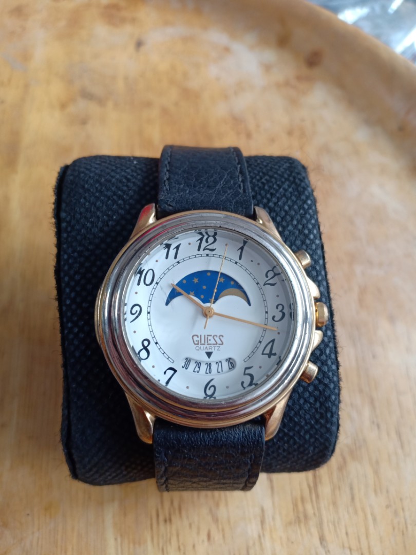 Guess moon phase watch Men s Fashion Watches Accessories