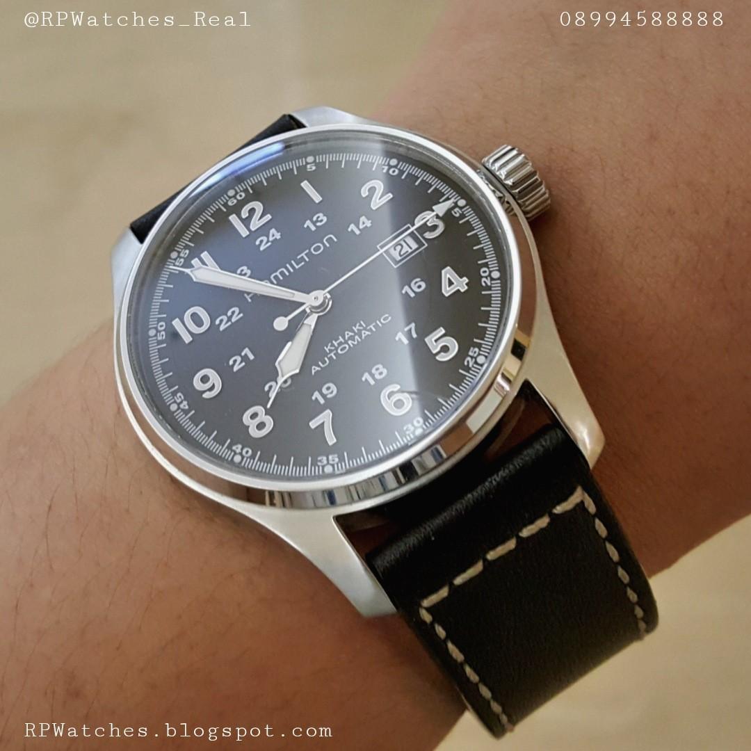 Hamilton Khaki Field Automatic Black 44mm Ref H706250 Fesyen