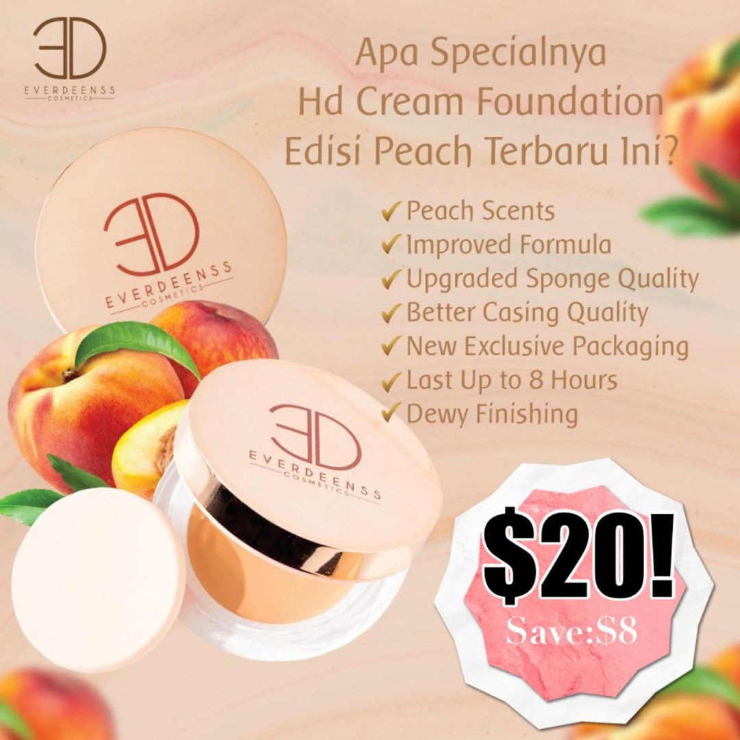 Hd Cream Foundation By Everdeenss Cosmetic Beauty Personal Care Face Makeup On Carousell