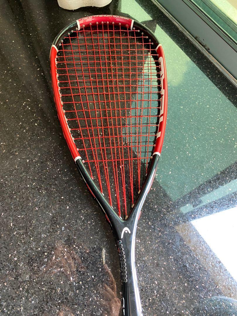 Head Nano Titanium 110 Squash Racket, Sports Equipment, Sports & Games, Racket & Ball Sports on