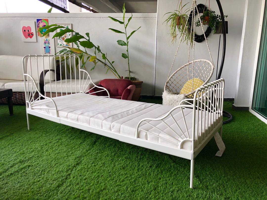 Ikea kids/children bed WITH extendable mattress, Furniture & Home