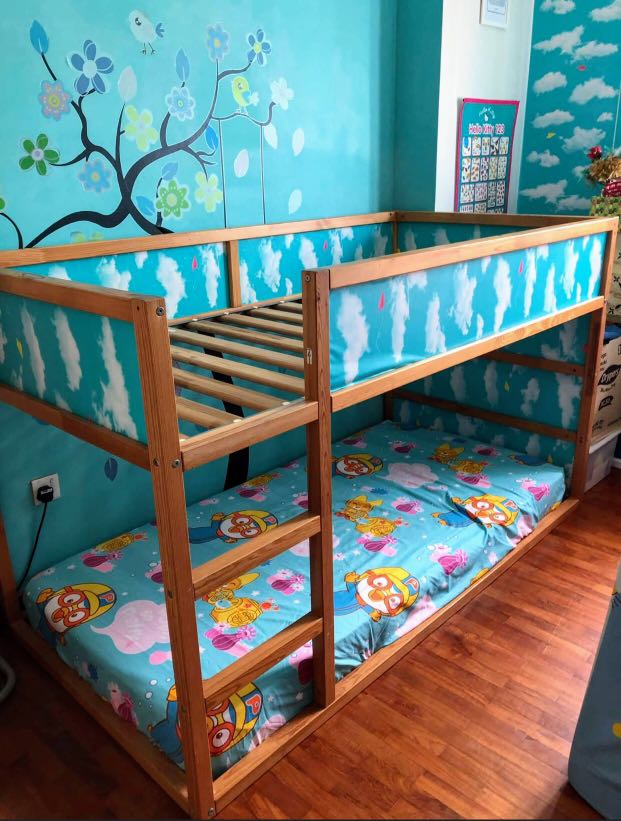 Ikea Kura Bunk Bed + Mattress, Furniture & Home Living, Furniture, Bed