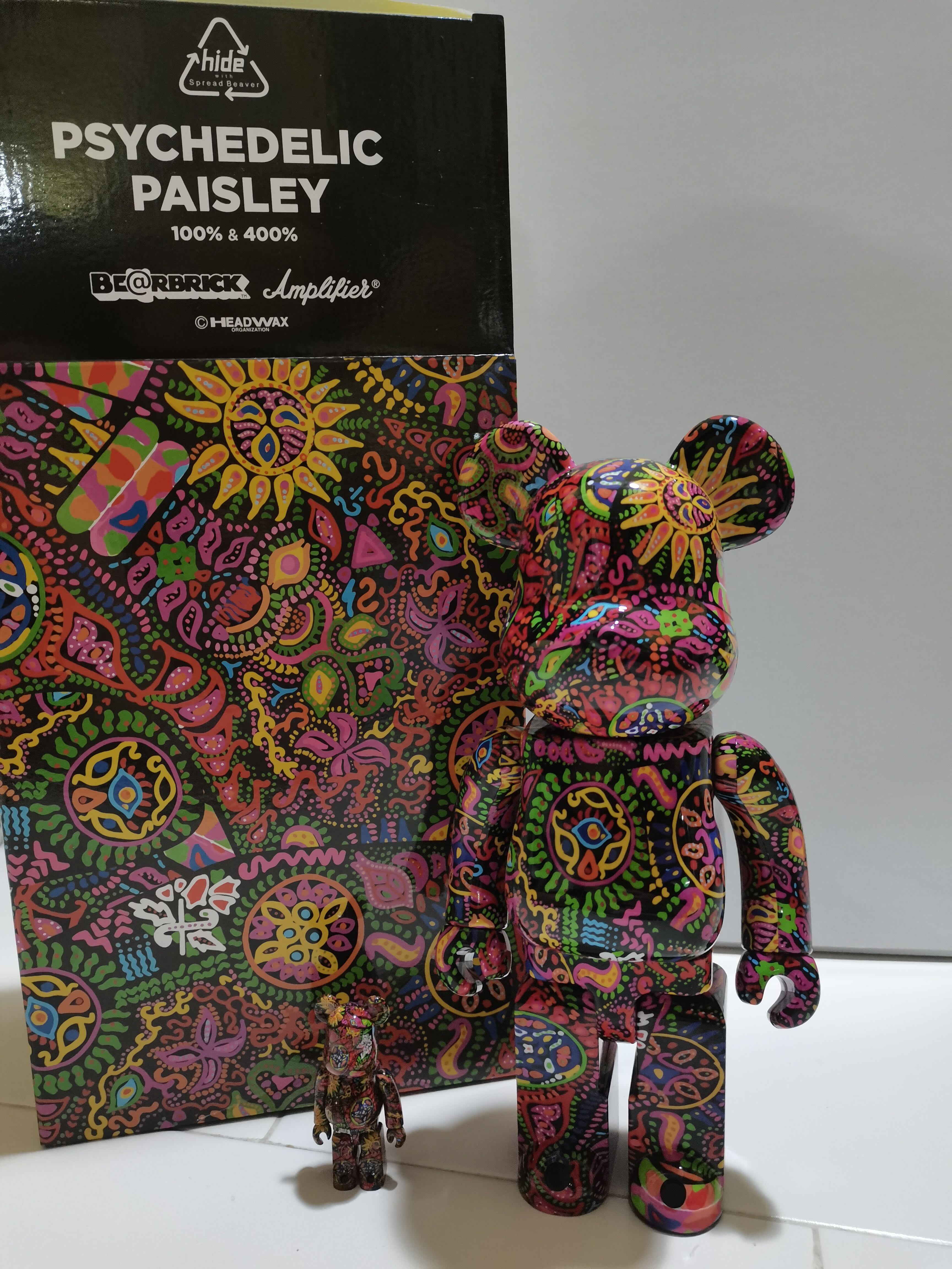 BE@RBRICK Psychedelic Paisley 100％&400％ - speedlb.com