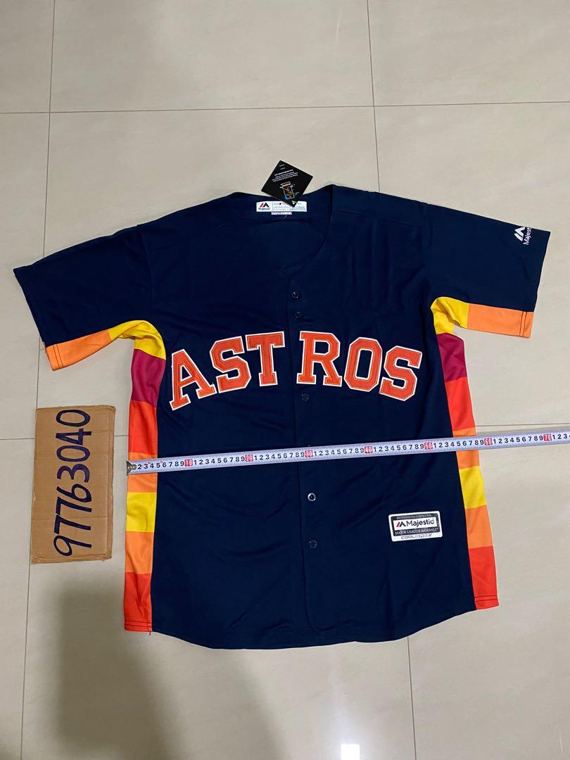 Houston Astros Shirt Adult XXL Blue Nike Dri Fit MLB Mens