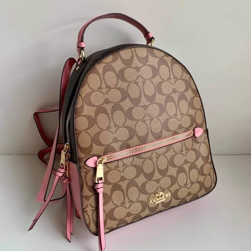 Jordyn backpack in blocked signature canvas on sale