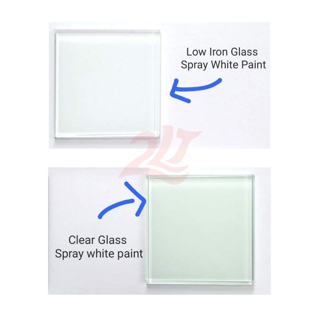 Kitchen Backsplash Clear Tempered Glass Spray White Paint, Furniture