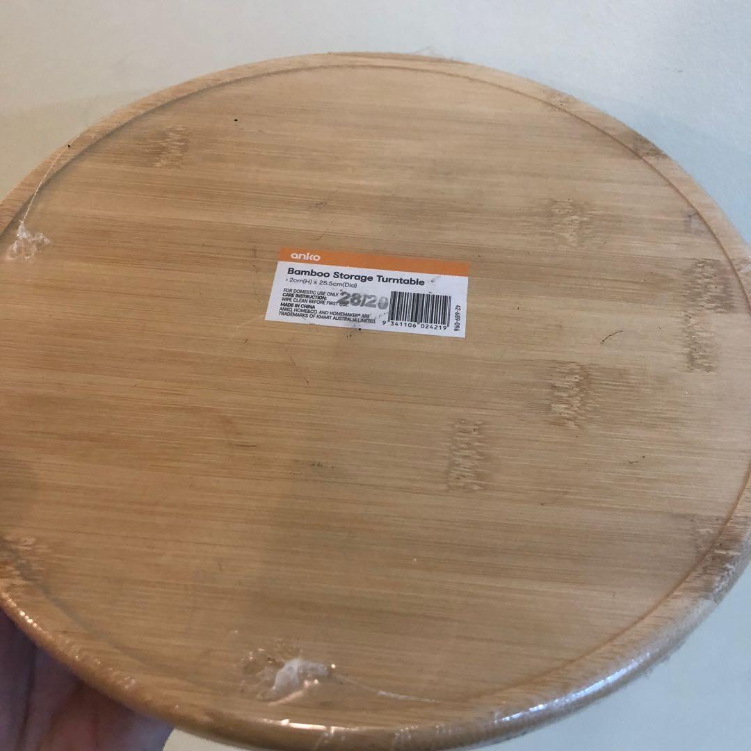 Kmart Bamboo Storage Turntable, Furniture & Home Living, Kitchenware