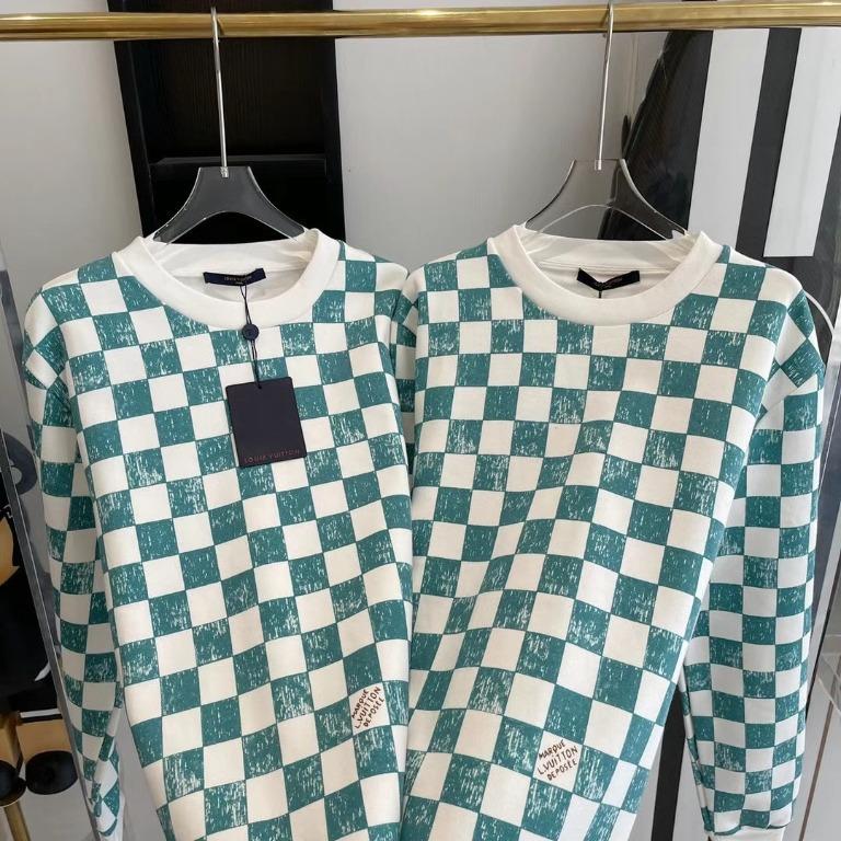 Louis Vuitton Damier Printed Crewneck Ocean Men's - FW21 - GB