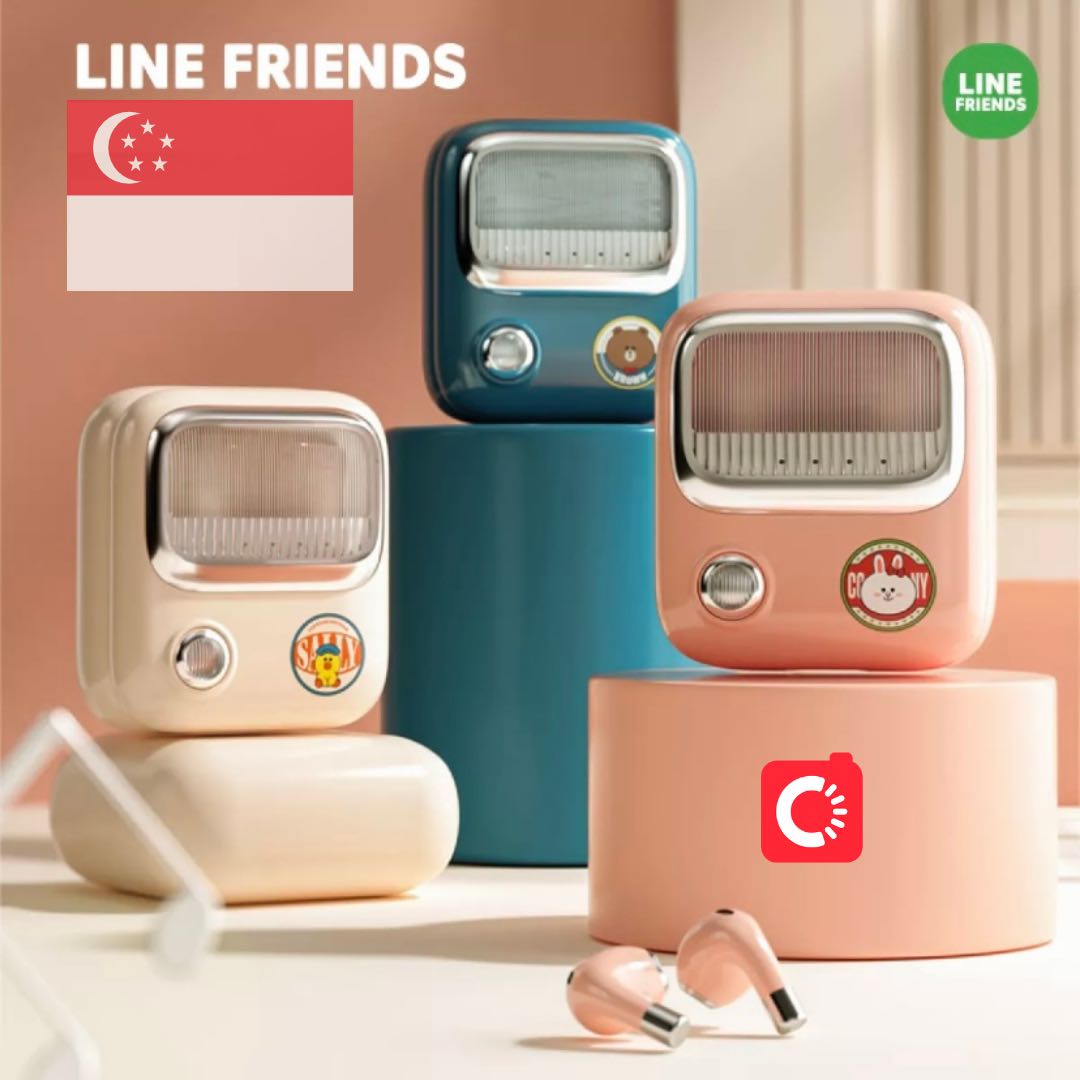 LINE Friends Bluetooth Earphone Vintage Edition TWS LFT06 Brown