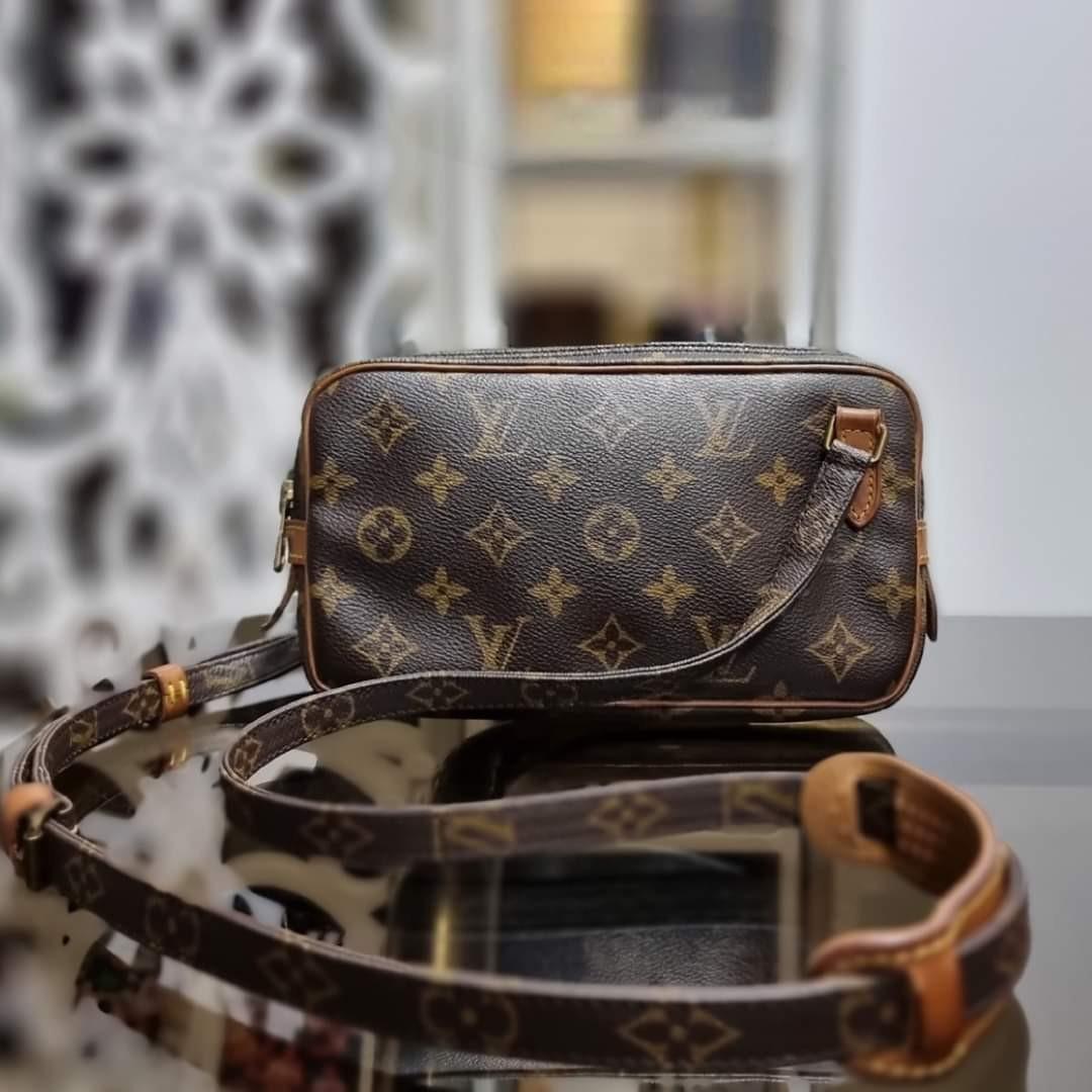 Used Louis Vuitton Pochette Marly Bandouliere Brw/Pvc/Brw Bag