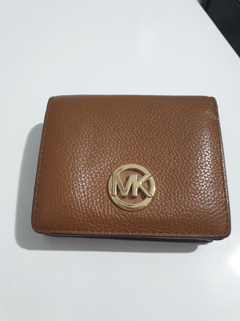 mk brown wallet