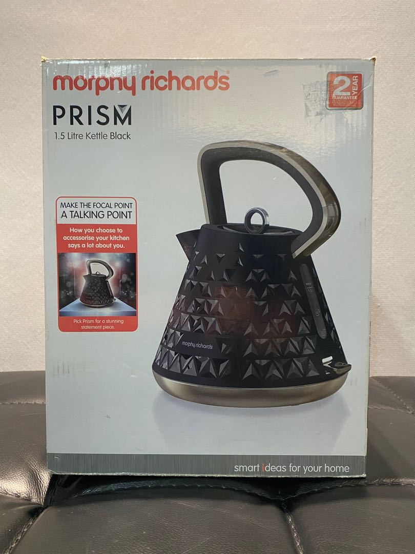 Morphy Richards PRISM 1.5 litre Kettle Black, Furniture & Home Living