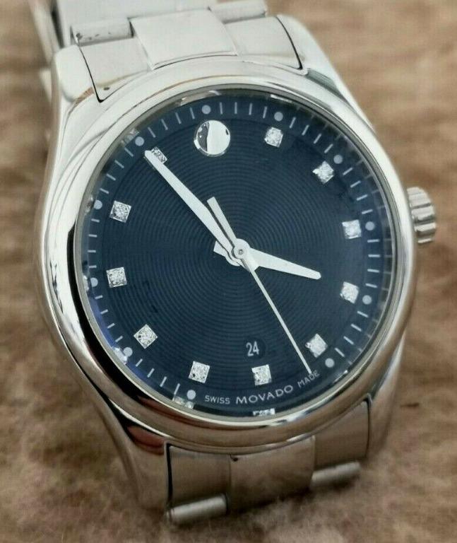 MOVADO Sportivo 273.14.113 DIAMONDS All Stainless Steel 28mm Quartz LADIES Watch