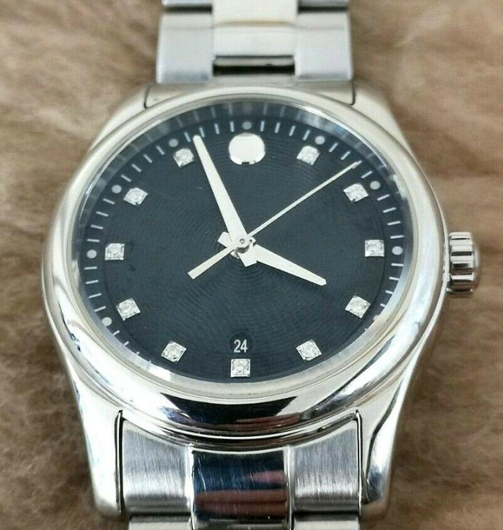 MOVADO Sportivo 273.14.113 DIAMONDS All Stainless Steel 28mm Quartz LADIES Watch