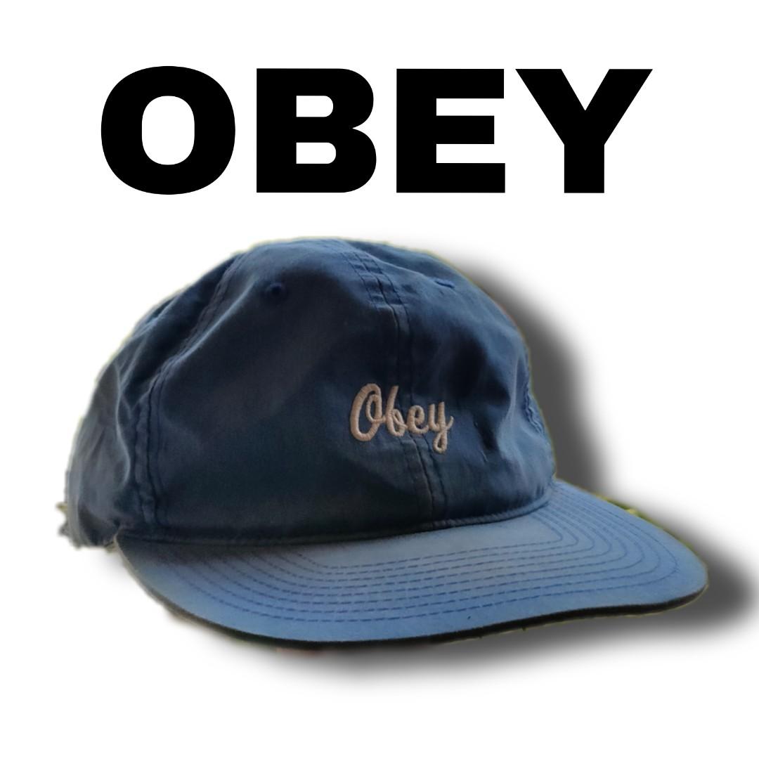 Obey leather sale strap hat