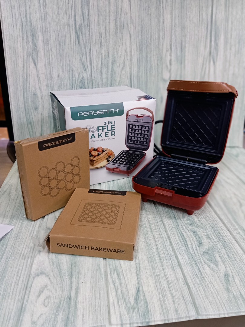 Perysmith 3in1 Waffle maker, TV & Home Appliances, Kitchen Appliances