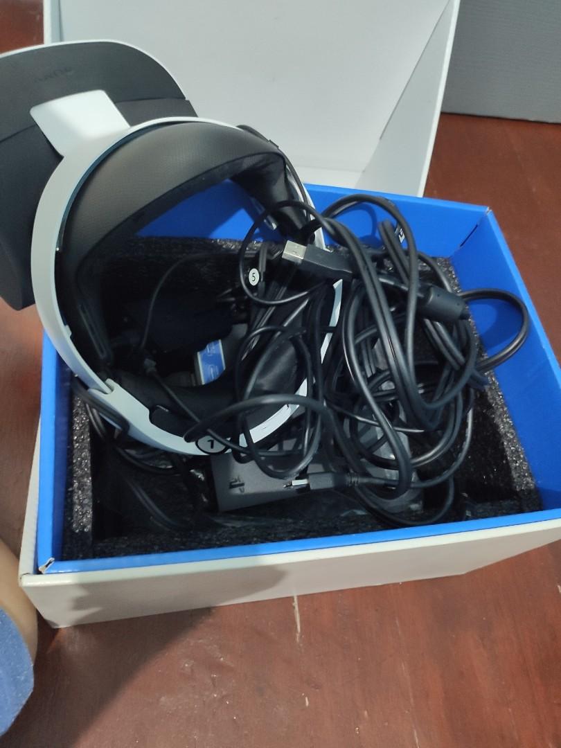 Playstation VR Complete Set with 2 Free Games (Category: PlayStation) located in Quezon City. Submitted by libanganstreet (Listing ID 1116592298, Image 3). Description: For Sale: Playstation VR with Playstation Cam • Playstation VR with complete wires • Playstation Camera with Stand • 2 Playstation Move Controllers • 2 Free VR Games: Playstation VR Worlds and Playstation Demo Disc Note: Leather on the back of the VR slightly worn out but overall 
