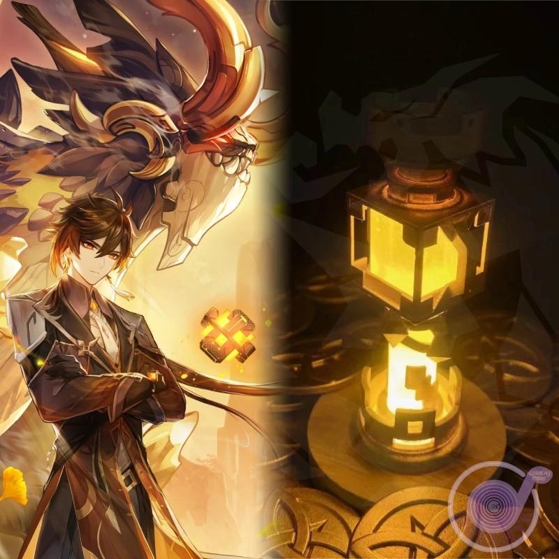 PO] Genshin Impact Zhongli Geo Gnosis night light glowing ...