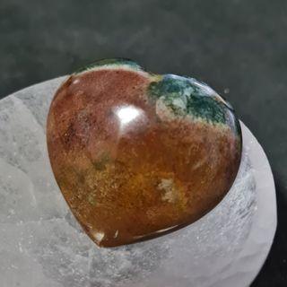 Ocean Jasper Heart Palm Stone