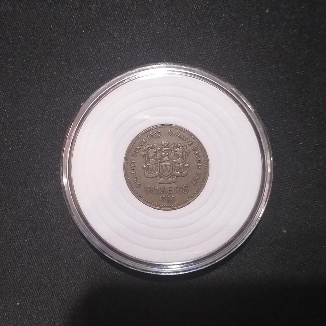 Rare Wiser's Canadian Whisky Distillary Token 1980, Hobbies & Toys ...