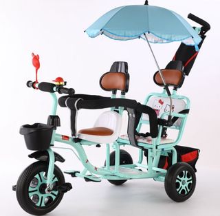 Double tricycle for toddlers 2025