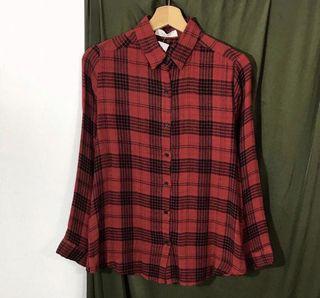 Red and Black Flannel Tartan Shirt