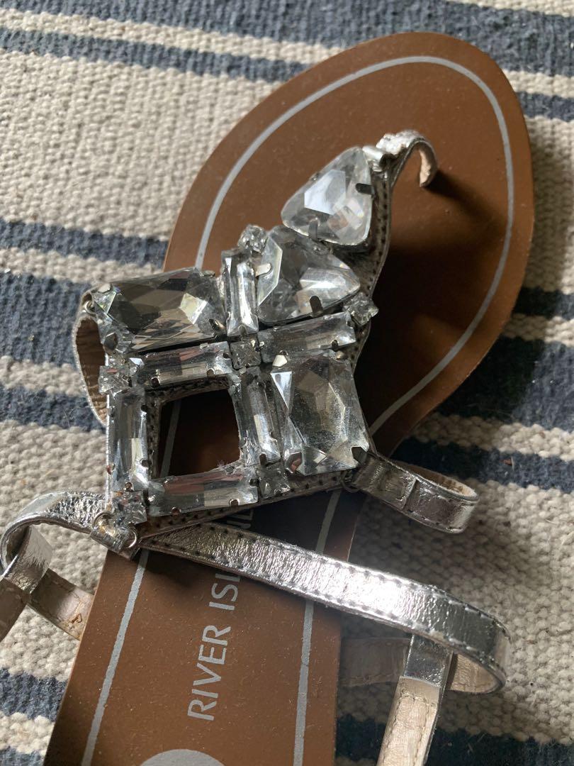River island jewel sandals deals