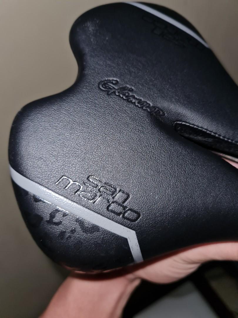 Selle San Marco Saddle - Authentic (Category: Bicycles) located in Quezon City. Submitted by raymorph (Listing ID 1116547842, Image 2). Description: Selle San Marco saddle Era. Made in Italy. No issues. No Scratches on rail and saddle itself. Authentic. Bought sa Tryon Marktg Makati. RFS. Not being used. Tandang sora near Visayas Ave. Congressional Ave. Buyer pays lala Grab lbc. Sale only. No swap. Thank you!.