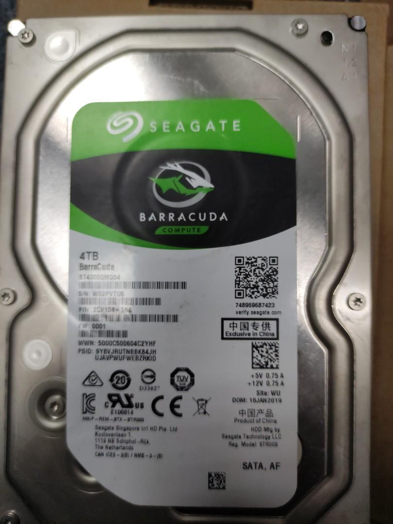 Seagate 4tb sata 硬盤硬碟二手, 電腦＆科技, 電腦周邊及配件, 硬碟及儲存器- Carousell