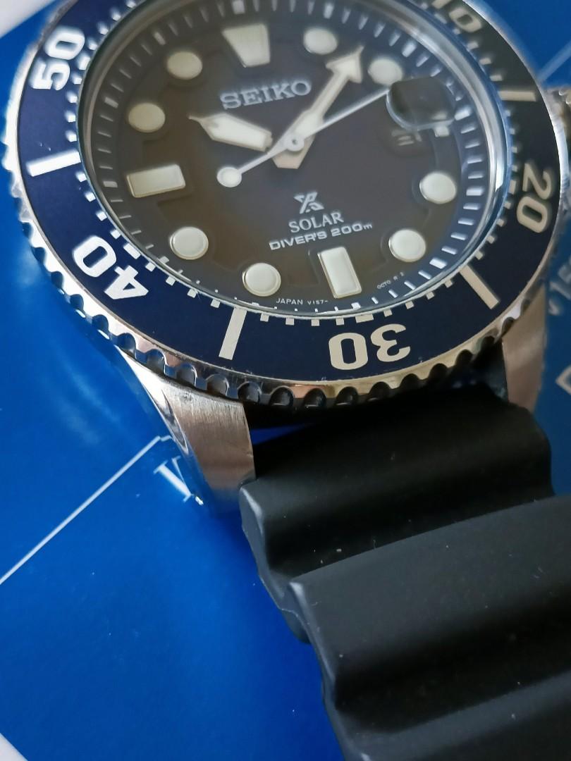 Seiko Prospex Blue Sunburst Solar Quartz Divers Watch SBDJ021 (JDM)