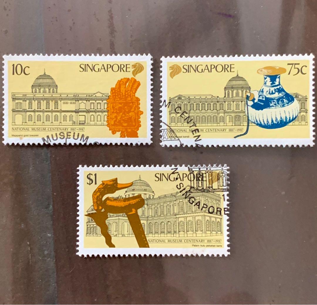 Singapore stamps set 1988 National Museum history & artefacts, Hobbies