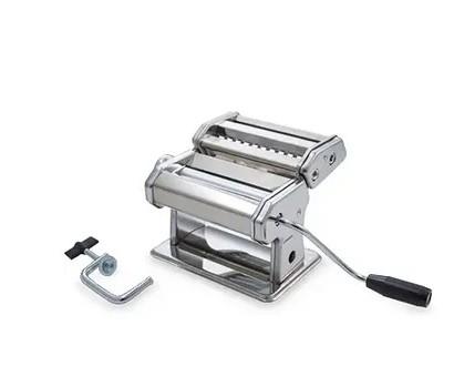 Stainless Steel Pasta Machine Manual baking cooking (Category: Cookware & Accessories) located in Manila. Submitted by PickClickShip (Listing ID 1116534671, Image 1). Description: Stainless Steel Pasta Machine Manual baking cooking Make your own pasta like spaghetti, noodles, fettuccini, etc,. - 3 attachment available for pasta - with adjustable knob with 9 thickness settings - pasta dryer or hanger included - Brand : Crofton - stainless steel ma