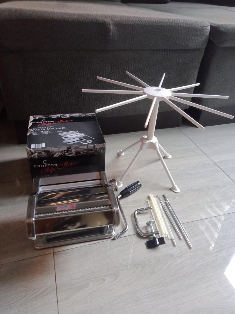 Stainless Steel Pasta Machine Manual baking cooking (Category: Cookware & Accessories) located in Manila. Submitted by PickClickShip (Listing ID 1116534671, Image 2). Description: Stainless Steel Pasta Machine Manual baking cooking Make your own pasta like spaghetti, noodles, fettuccini, etc,. - 3 attachment available for pasta - with adjustable knob with 9 thickness settings - pasta dryer or hanger included - Brand : Crofton - stainless steel ma