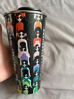 Starbucks Alice Olivia stainless steel patterned traveller tumbler 