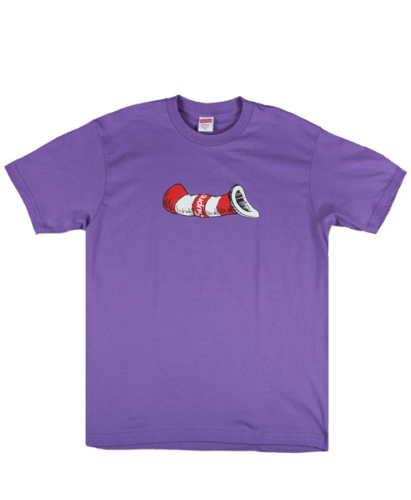 Supreme cat in hot sale the hat tee purple