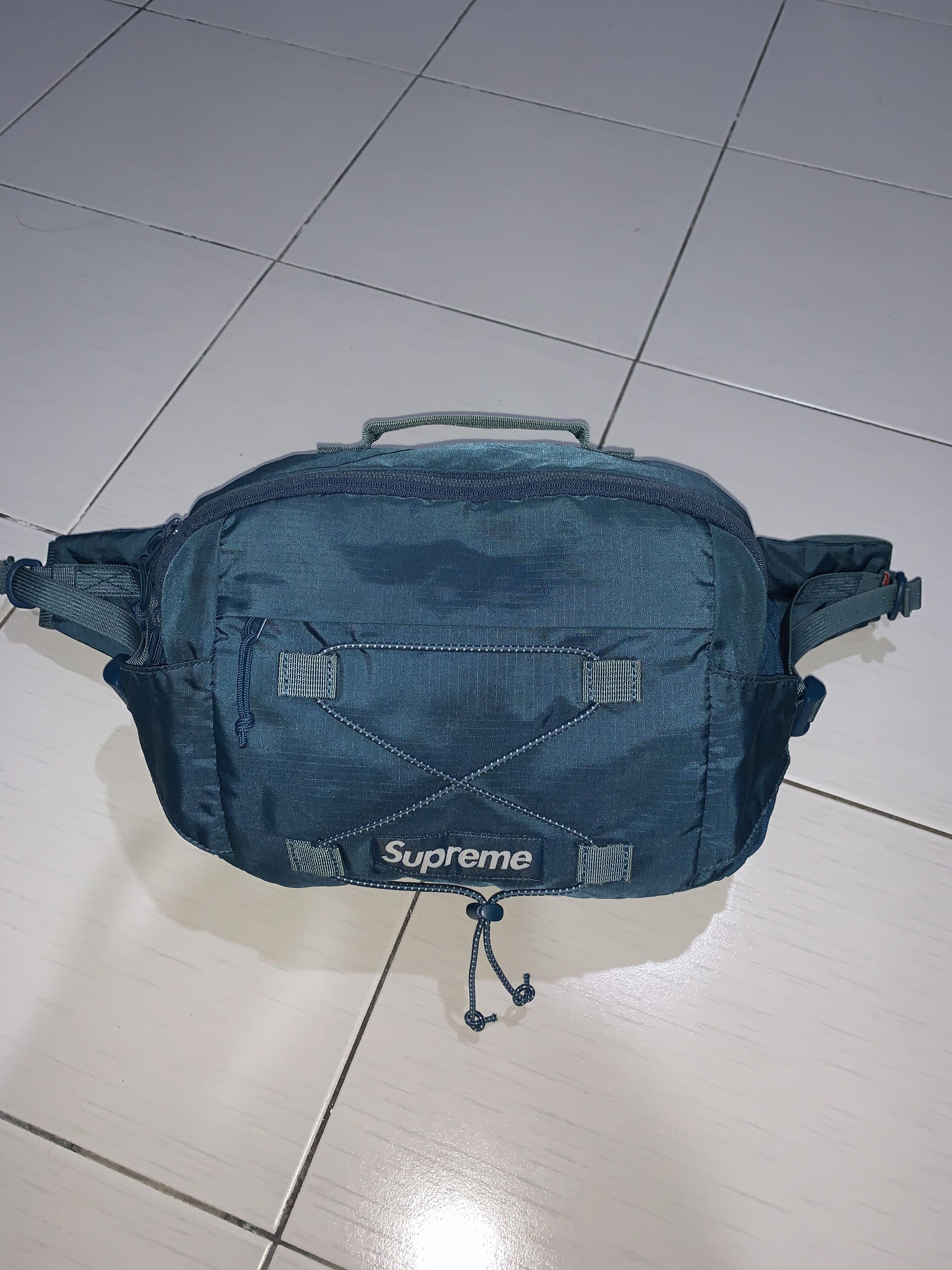 SUPREME WAIST BAG (ss17) Teal Blue, Men's Fashion, Bags, Sling Bags on  Carousell