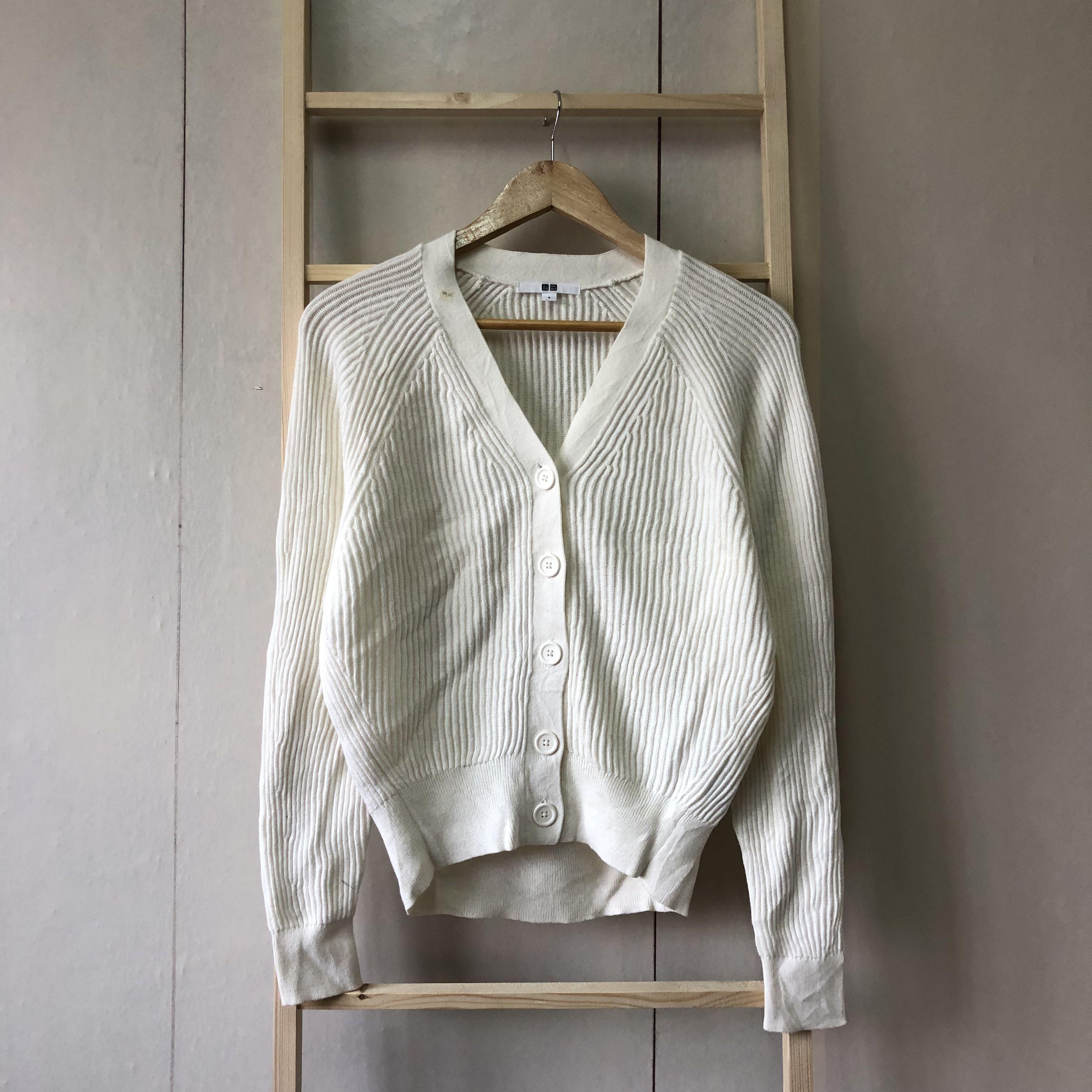 Uniqlo white cardigan top