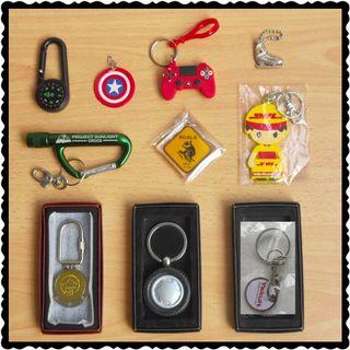 Various Keychains, new, used & retro.