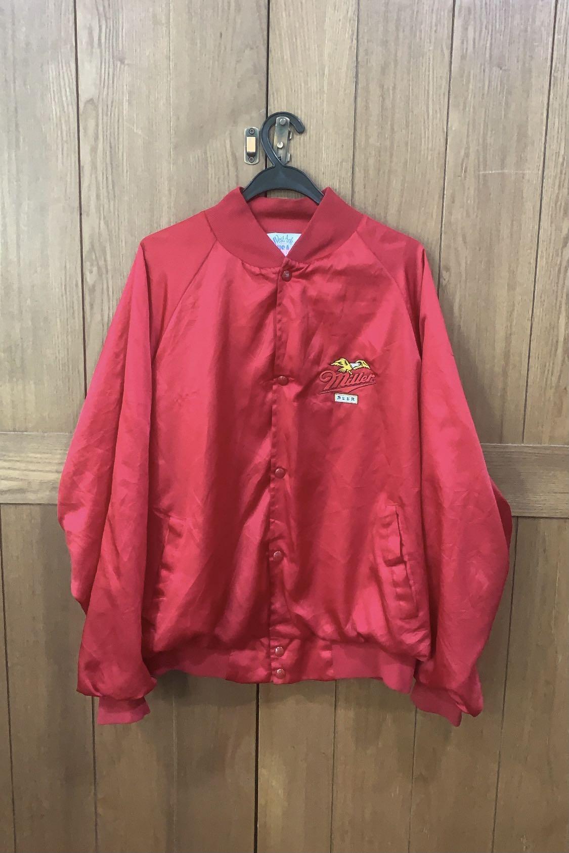 Vintage Miller Beer Bomber Jacket, Men's Fashion, Coats, Jackets and