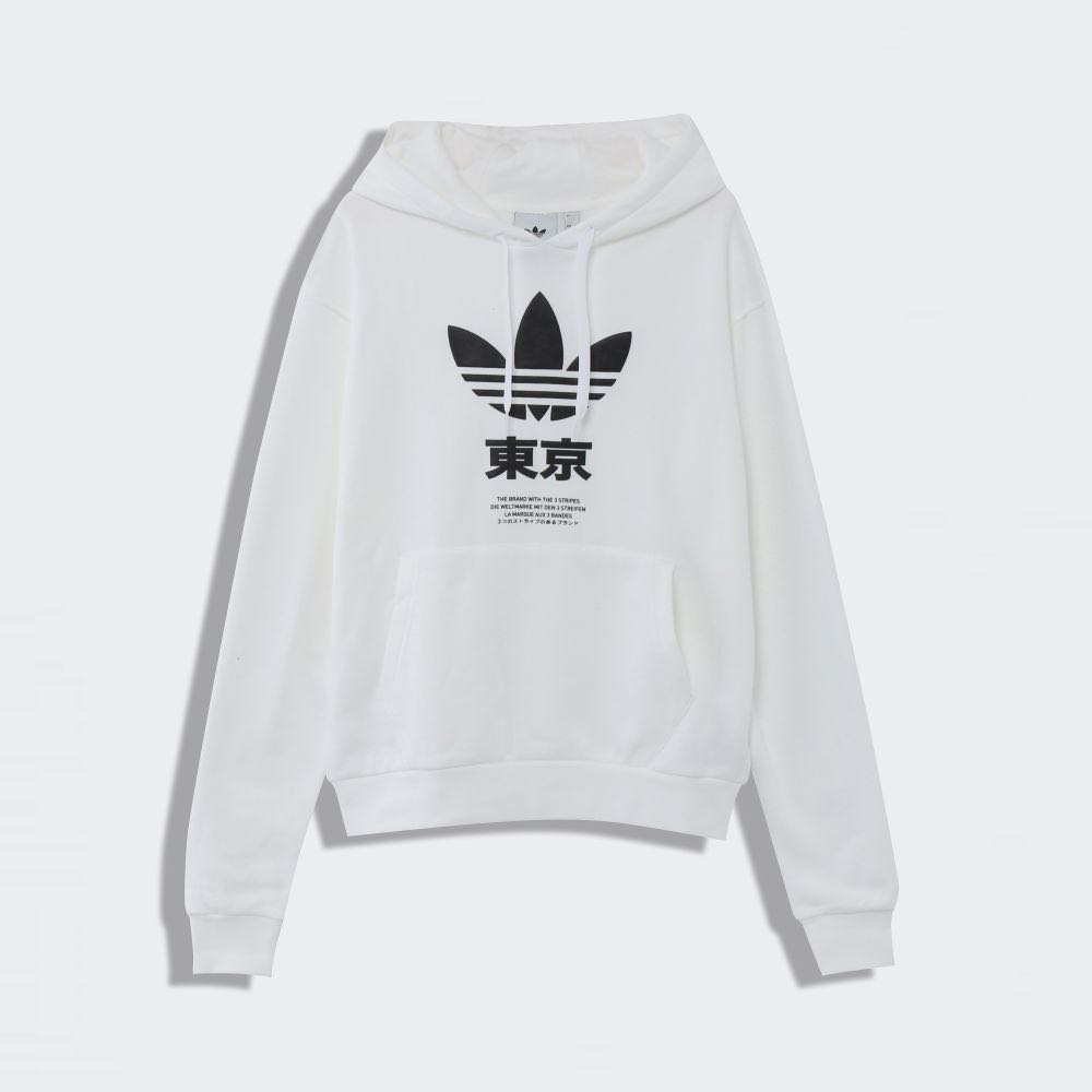 Adidas originals adiplore hoodie 2025 with chest print in blac