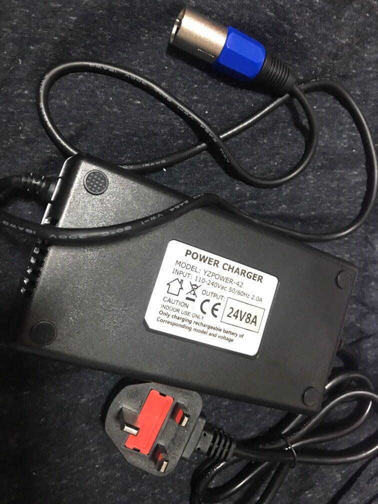 YZPOWER42 w 24V, 8A Battery Charger for Scooter for people with