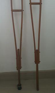 2pcs wooden crutches personal