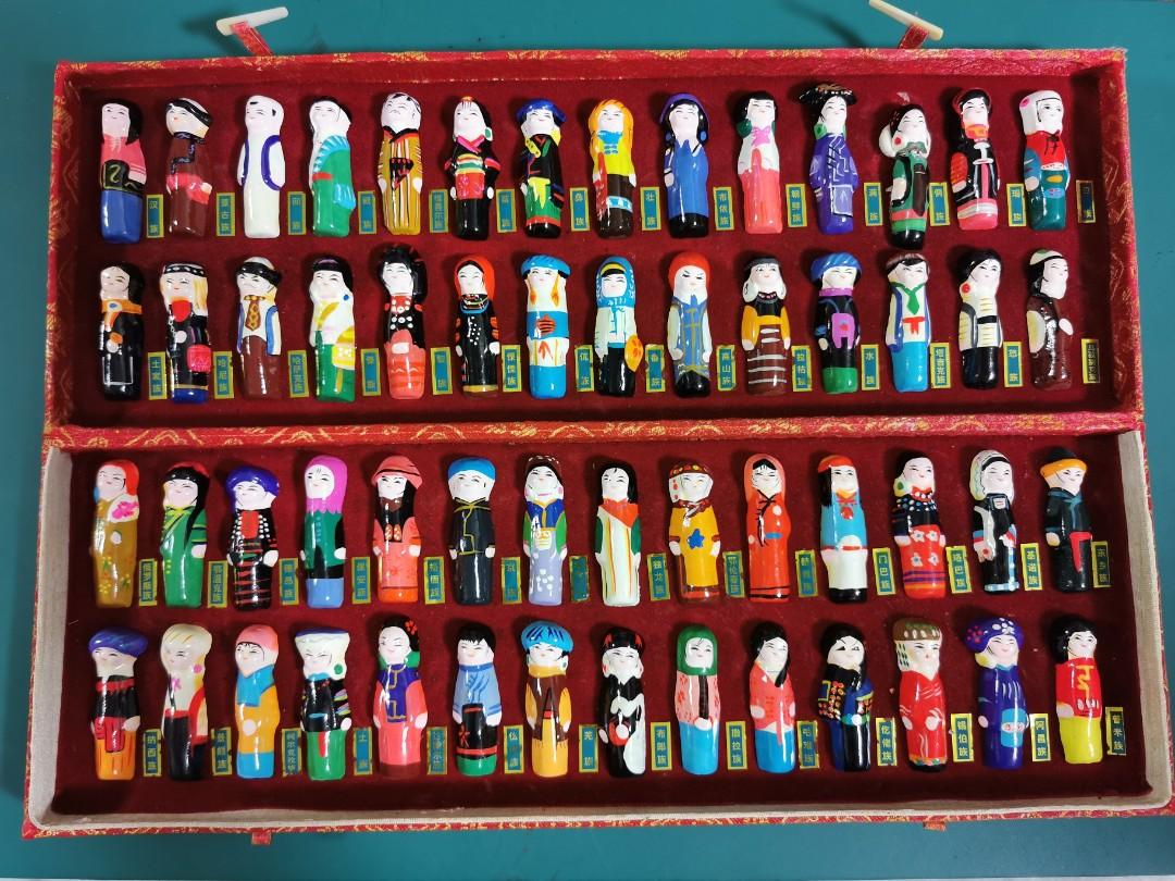 56 clay dolls Chinese minority designs