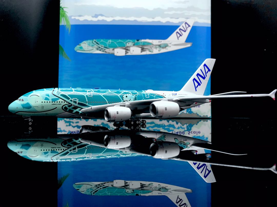 全新Phoenix 1:400 ANA A380 Flying Honu 全日空綠海龜, 飛機模型 