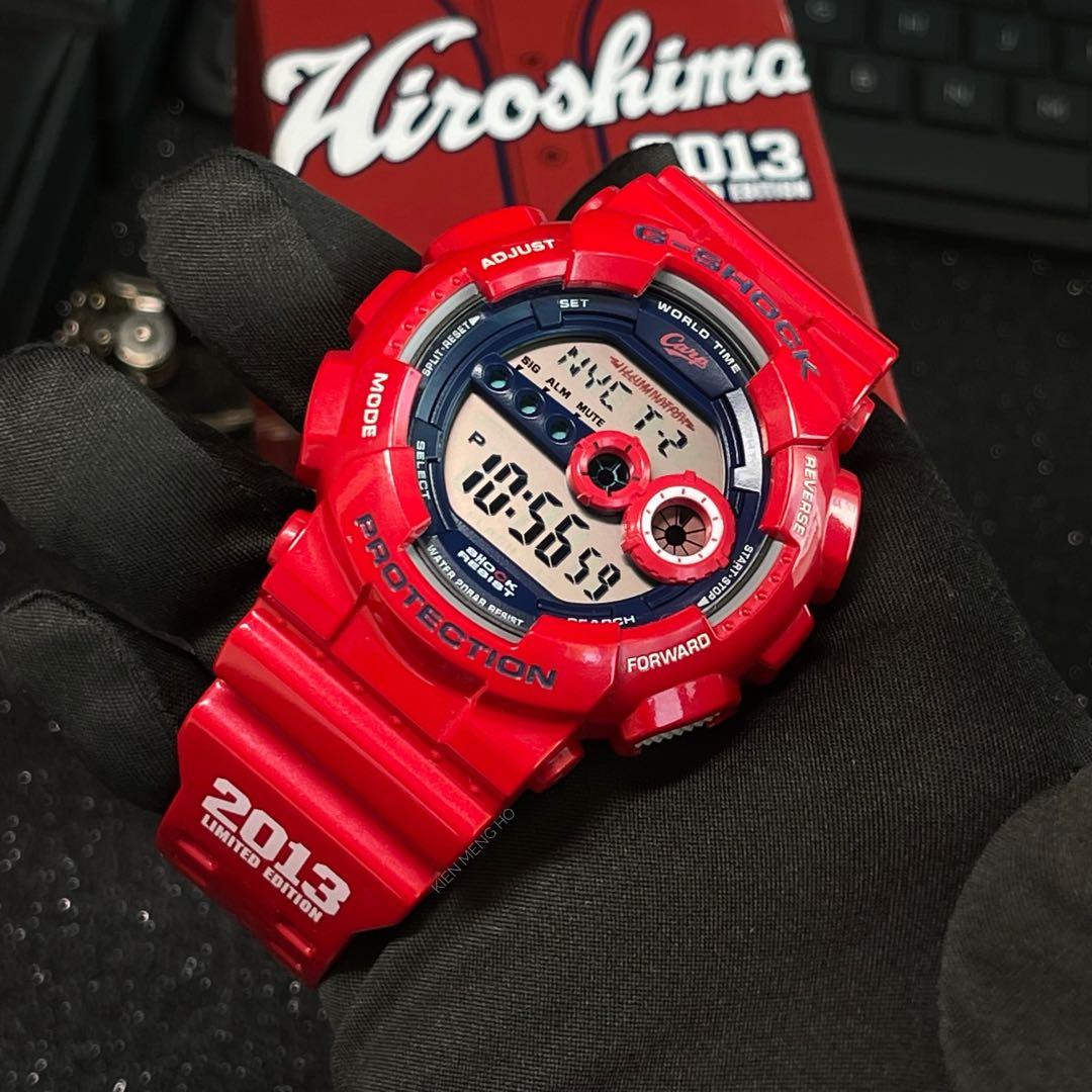 🆘🆘 RARE HIROSHIMA TOYO CARP GD-100 YEAR 2013 , rare ducati red gd-100 ,  carp limited edition red watch , G-SHOCK , gshock , casio , Casio