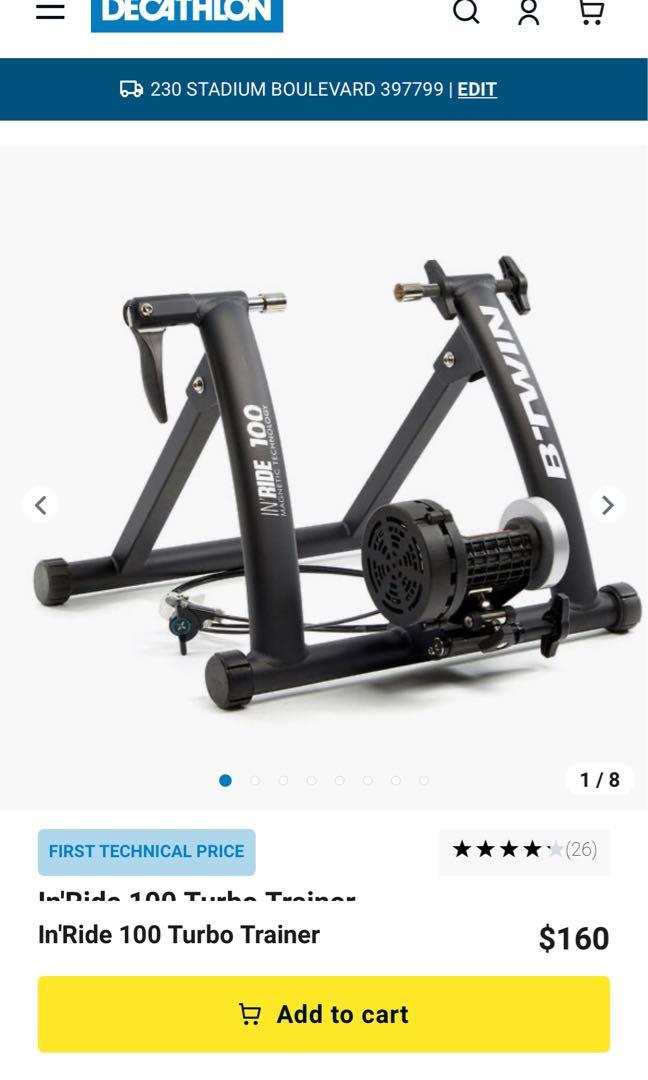 Almost brand new Btwin cycling trainer used once Sports Equipment Exercise Fitness Cardio Fitness Machines on Carousell
